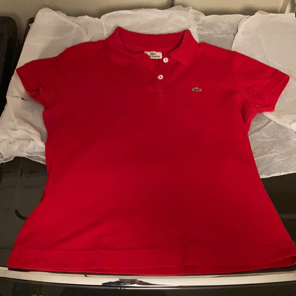 Lacoste red polo- 38